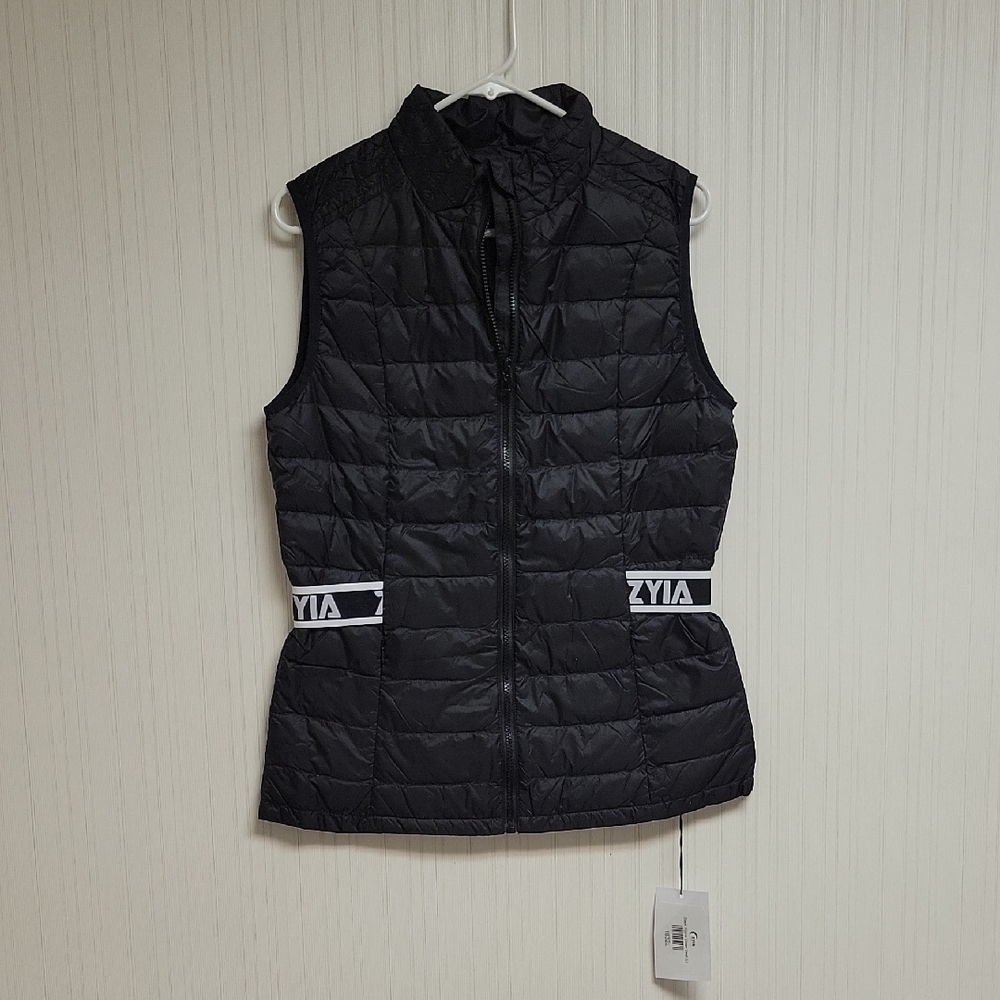 Zyia Active Black Alpine Quilted Down Vest, Women's Sz Large New gorpcore